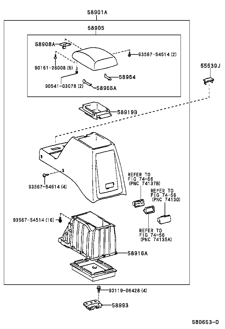 HILUX |  CONSOLE BOX BRACKET