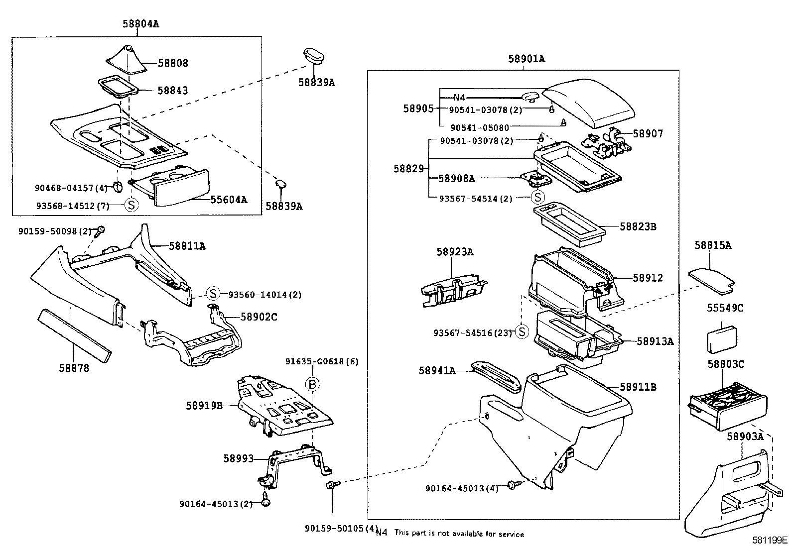  LAND CRUISER 100 |  CONSOLE BOX BRACKET