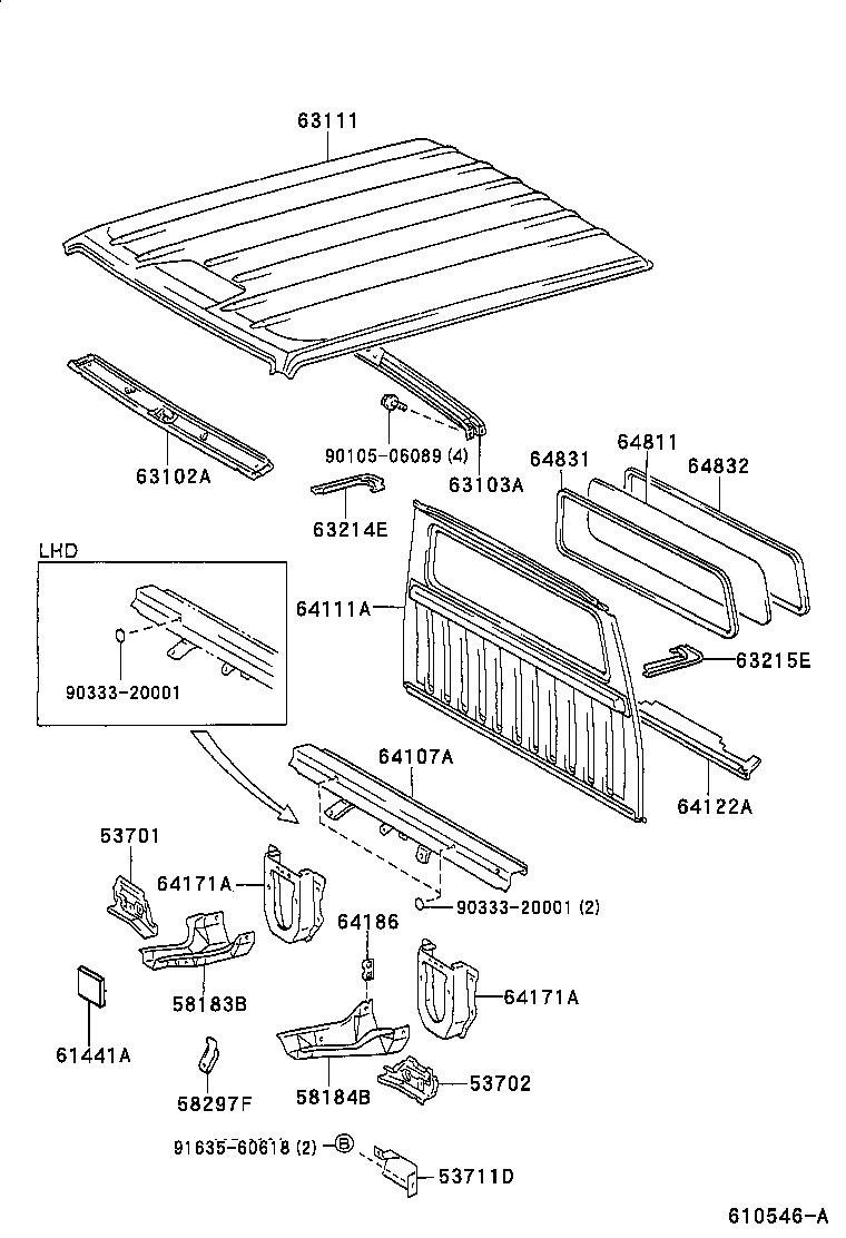  DYNA200 |  ROOF PANEL BACK PANEL