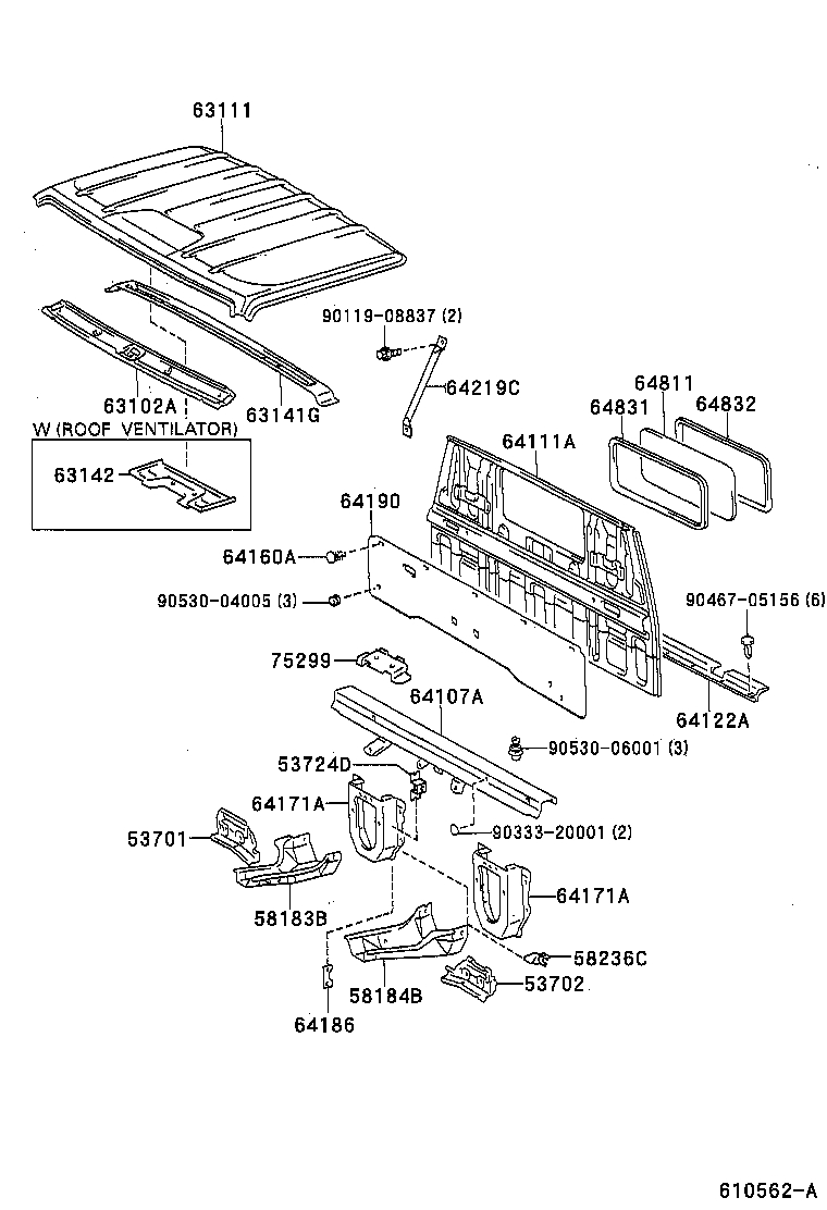  DYNA 150 |  ROOF PANEL BACK PANEL