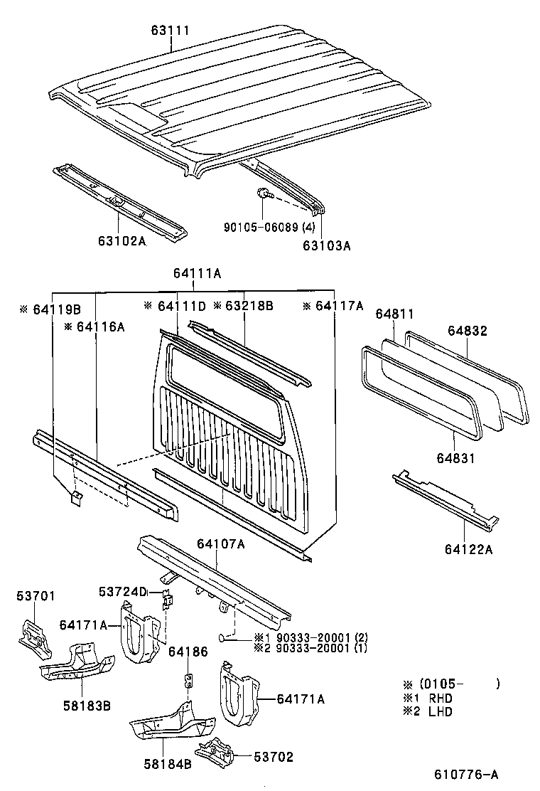  DYNA 150 |  ROOF PANEL BACK PANEL