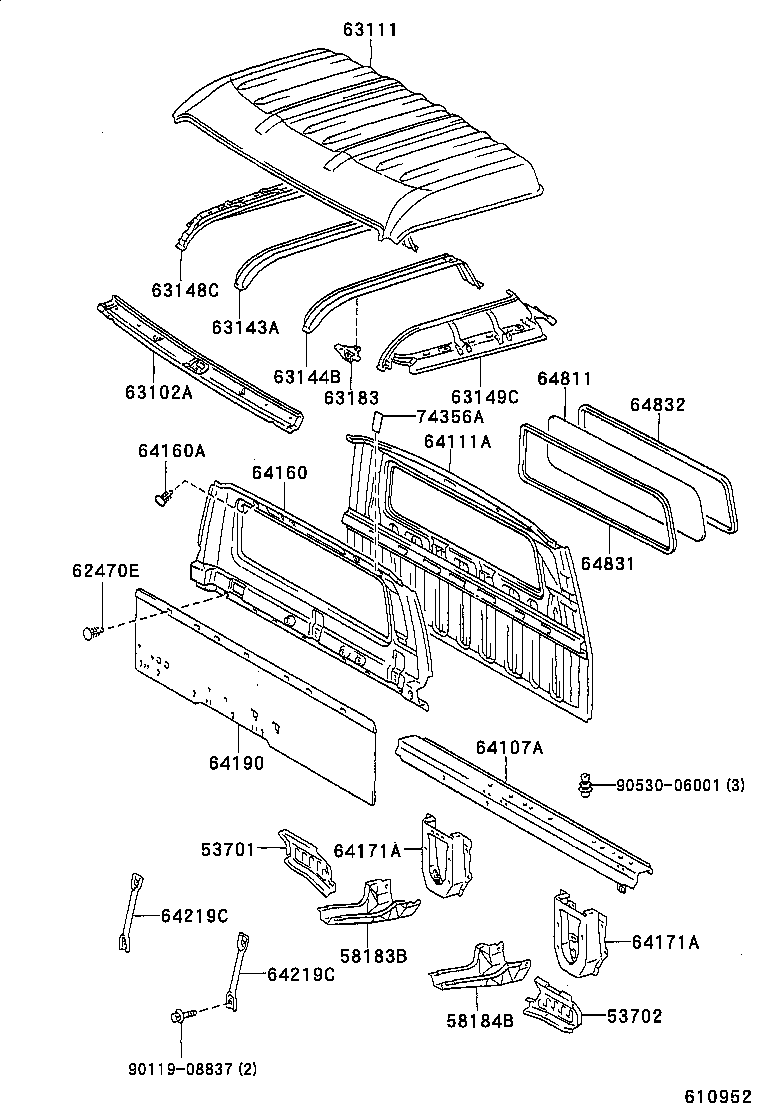  DYNA200 |  ROOF PANEL BACK PANEL
