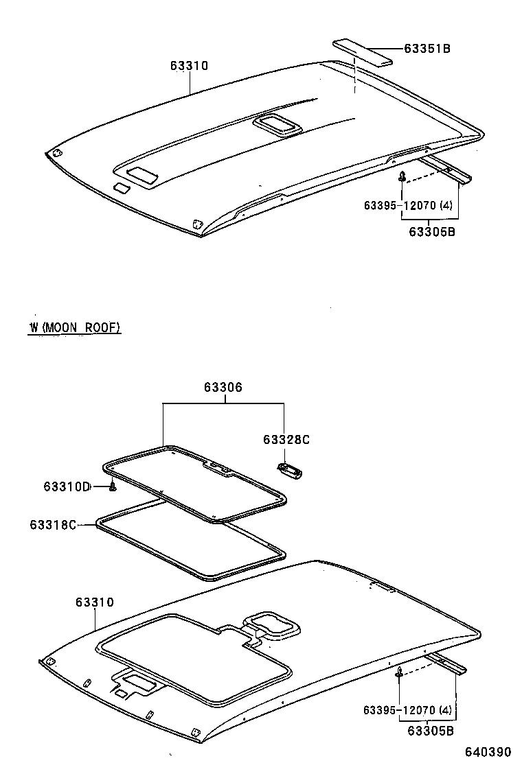  RAV4 |  ROOF HEADLINING SILENCER PAD