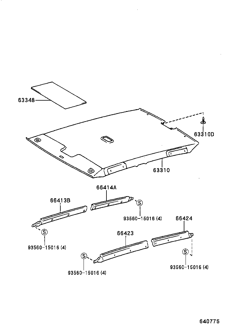  PRIUS |  ROOF HEADLINING SILENCER PAD