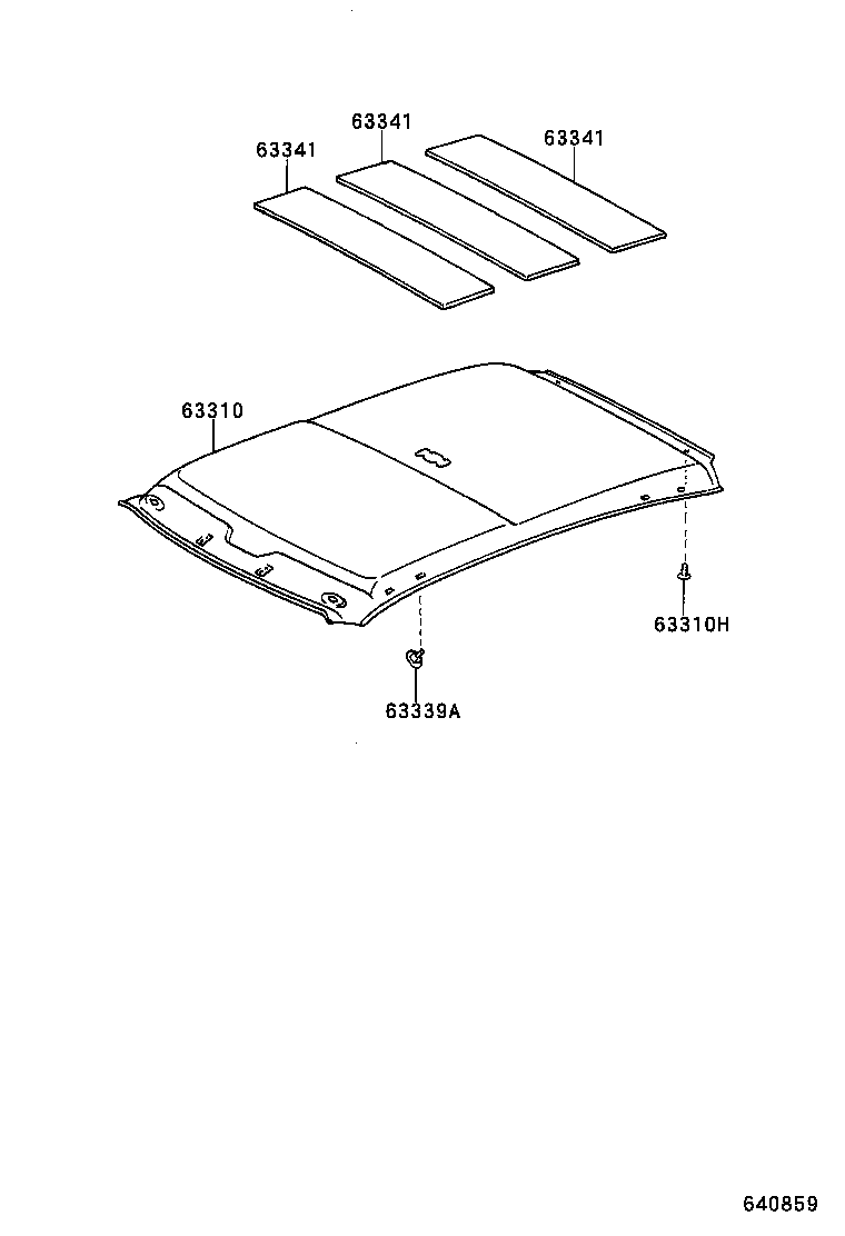  YARIS FRP |  ROOF HEADLINING SILENCER PAD