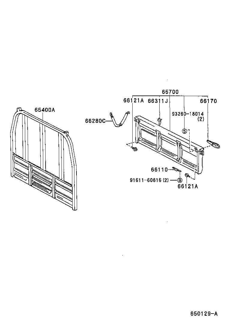  DYNA 150 |  REAR BODY GUARD FRAME TAIL GATE