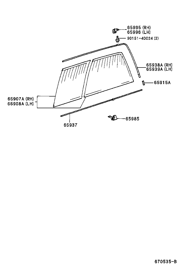  CENTURY |  REAR DOOR PANEL GLASS