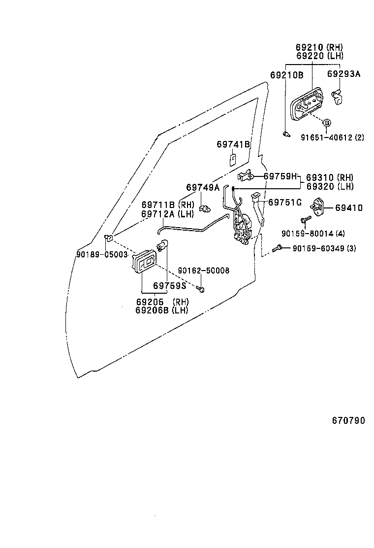  HILUX VWP |  FRONT DOOR LOCK HANDLE