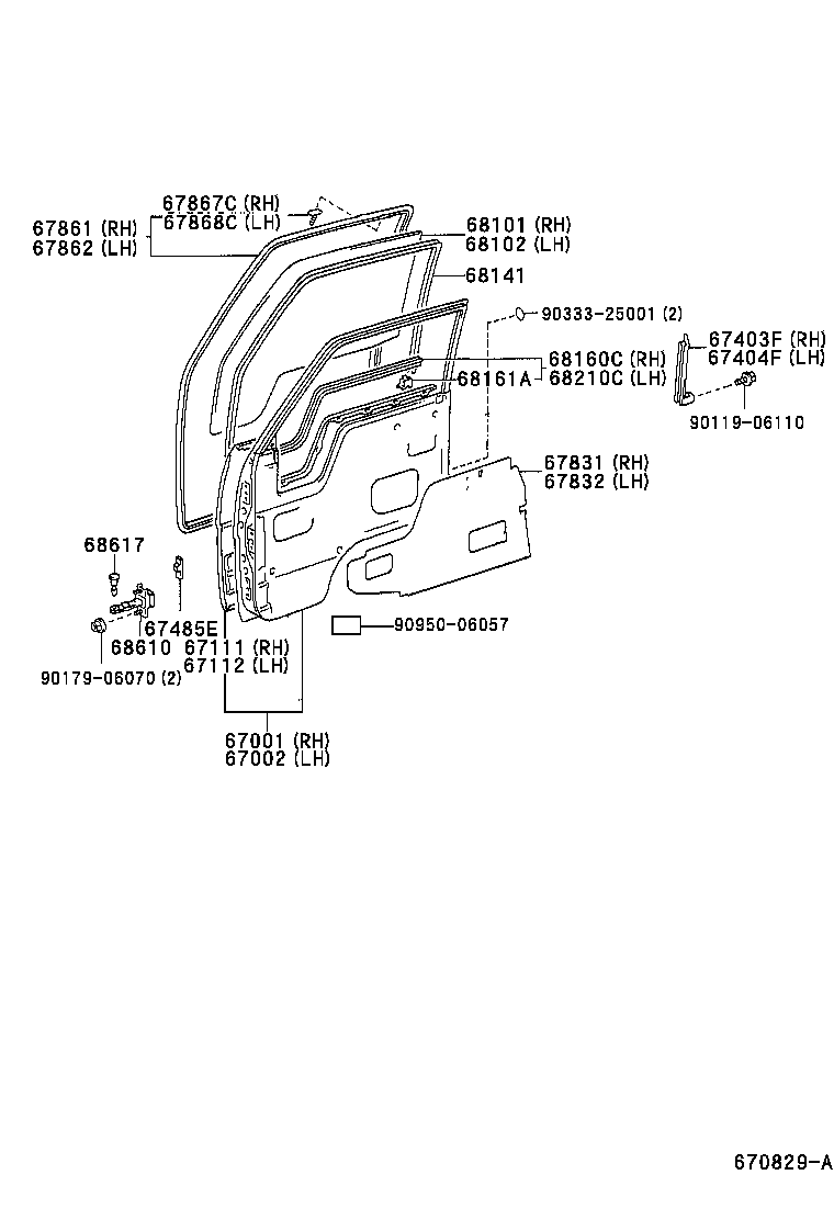  DYNA200 |  FRONT DOOR PANEL GLASS