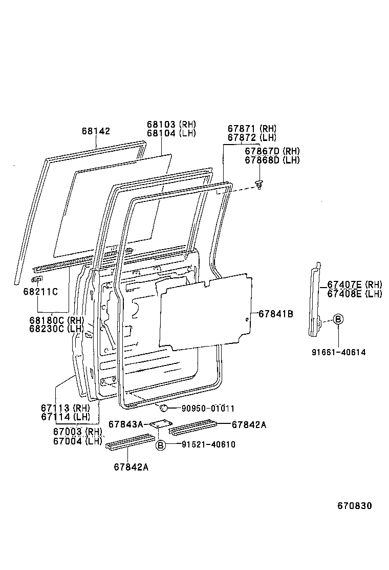  DYNA200 |  REAR DOOR PANEL GLASS