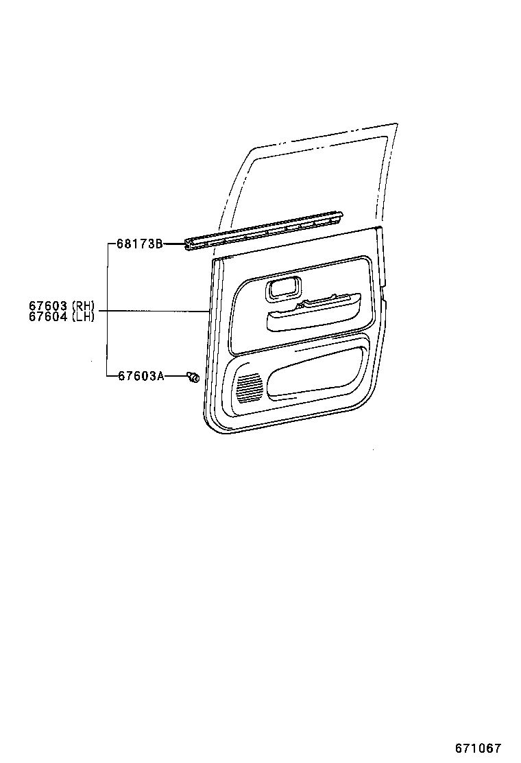  HILUX |  REAR DOOR PANEL GLASS