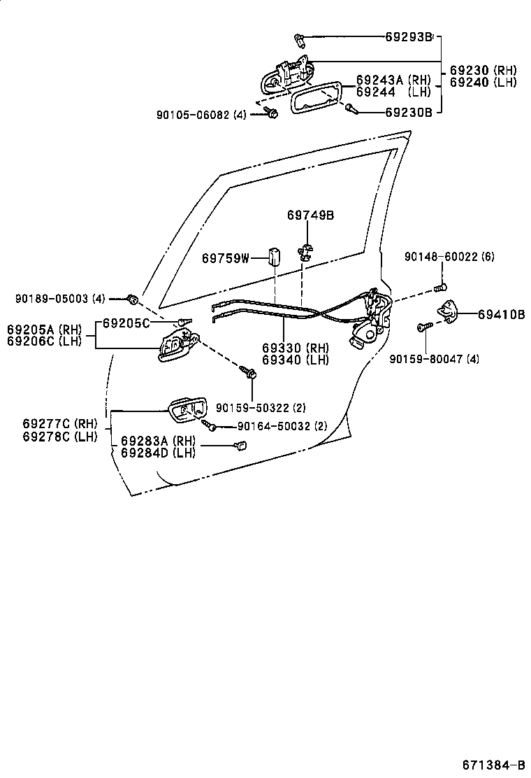  PICNIC |  REAR DOOR LOCK HANDLE