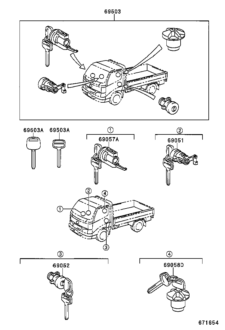  DYNA |  LOCK CYLINDER SET