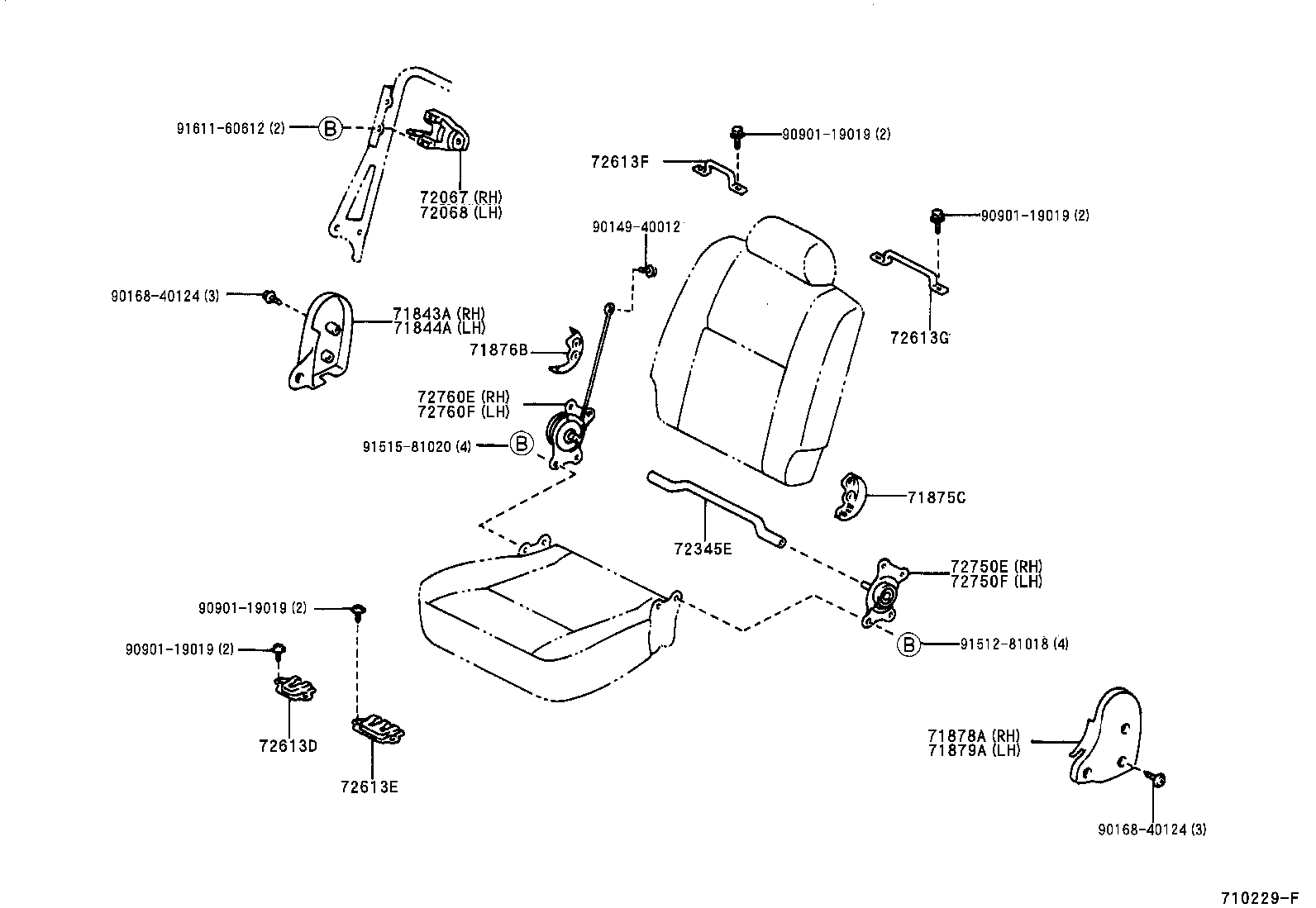  PICNIC |  REAR SEAT SEAT TRACK
