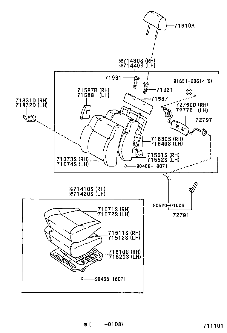  HILUX |  SEAT SEAT TRACK