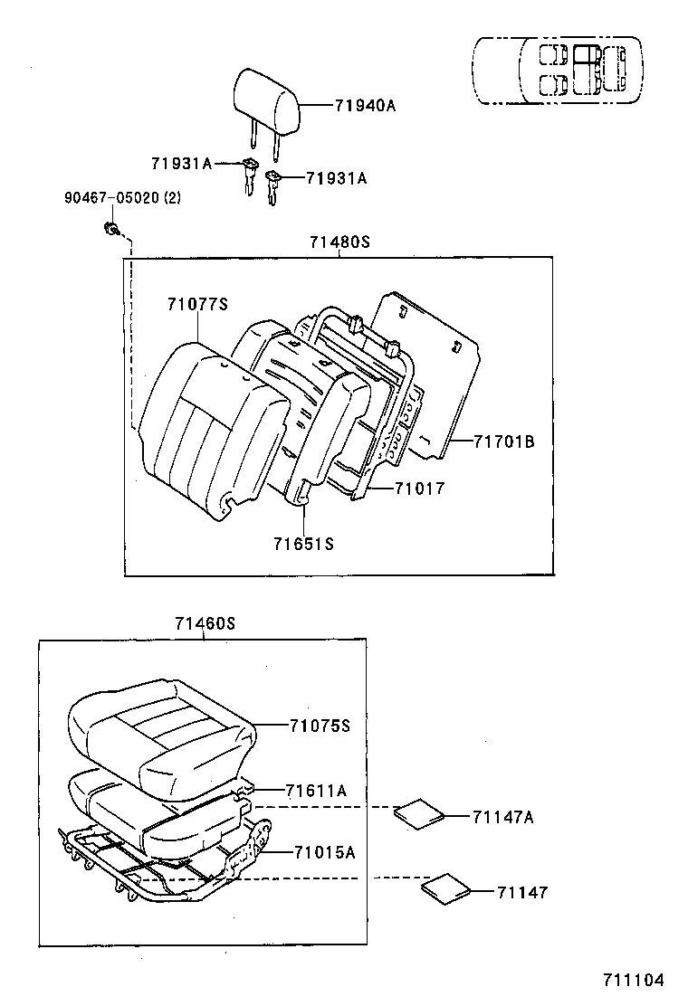  LAND CRUISER 100 |  SEAT SEAT TRACK