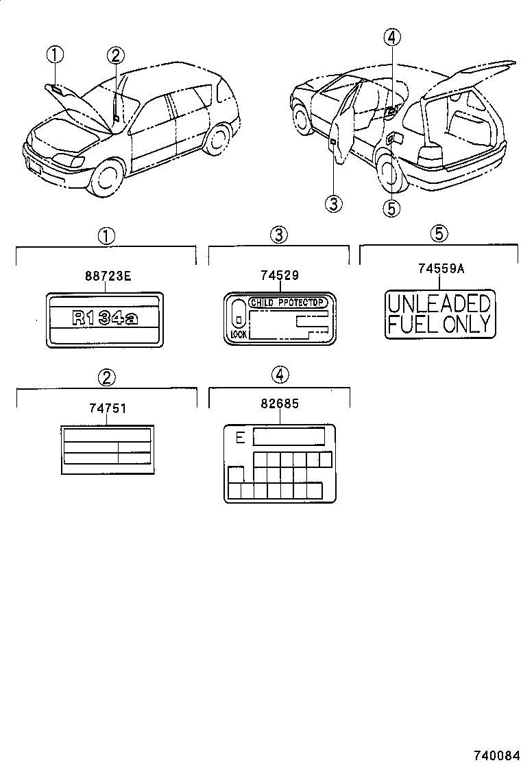  PICNIC |  CAUTION PLATE EXTERIOR INTERIOR