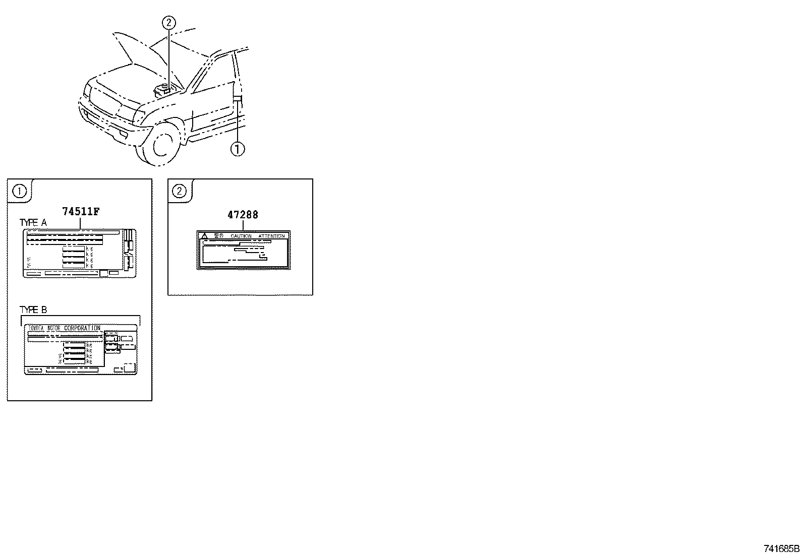  LAND CRUISER 100 |  CAUTION PLATE