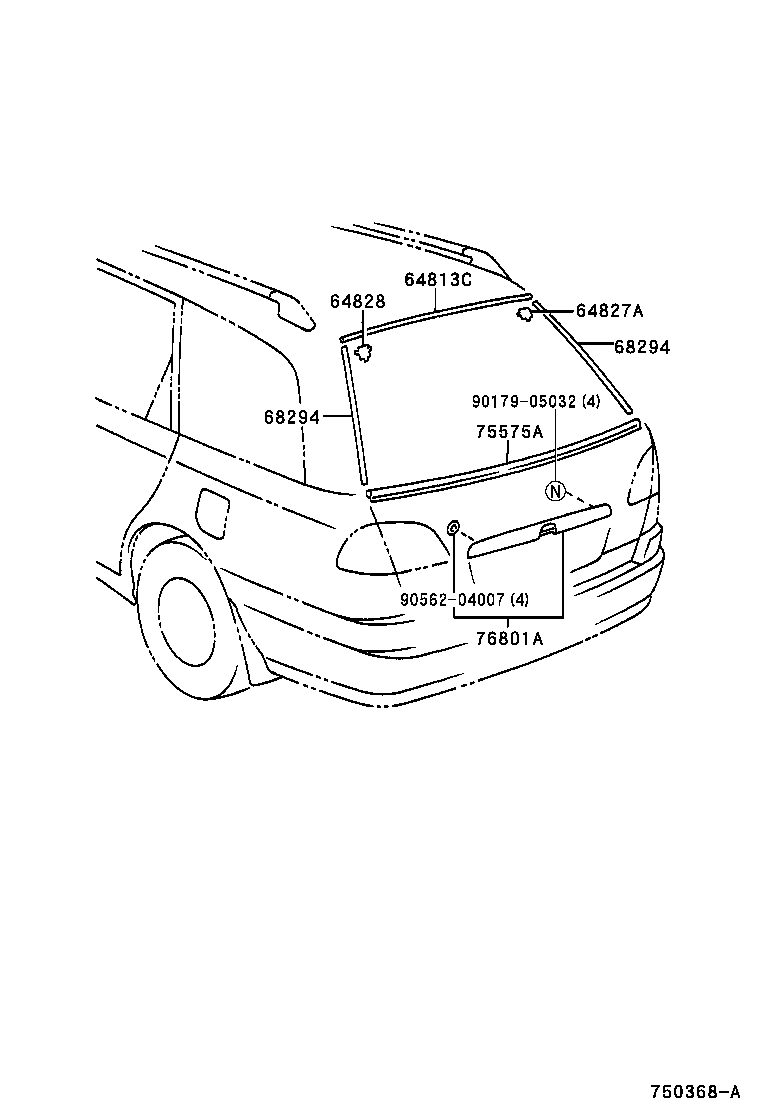  AVENSIS |  REAR MOULDING