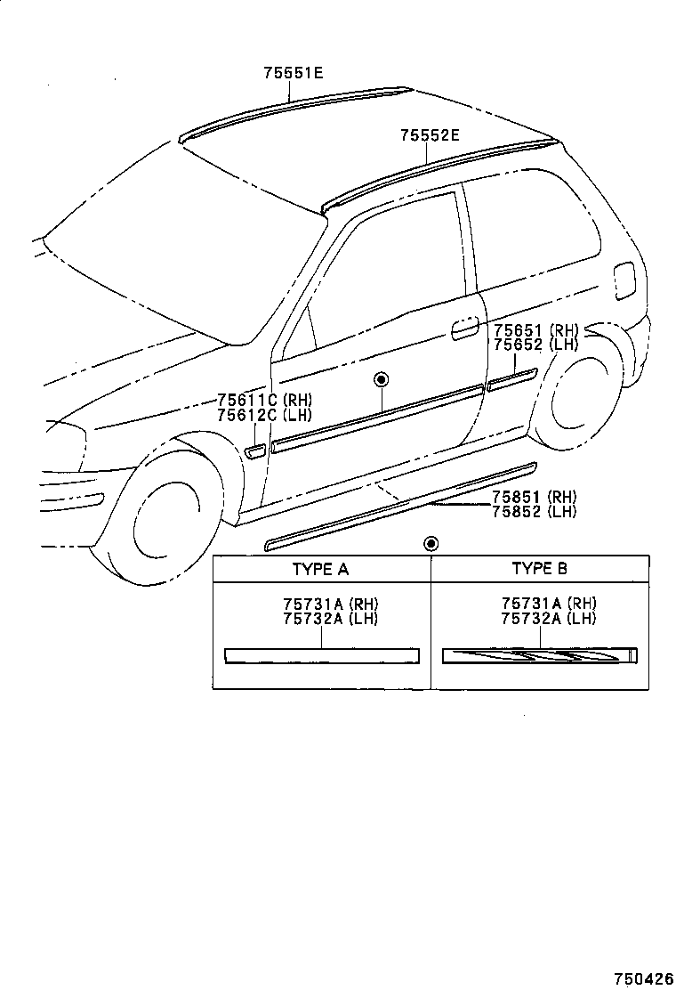  STARLET |  SIDE MOULDING