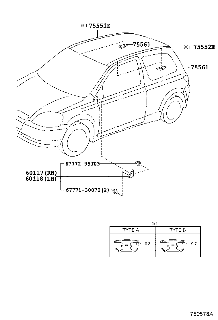  YARIS FRP |  SIDE MOULDING