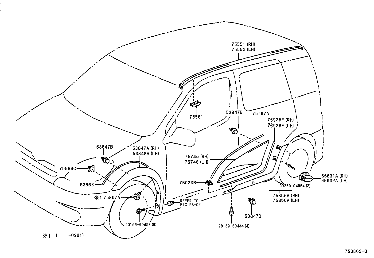  YARIS ECHO VERSO |  SIDE MOULDING