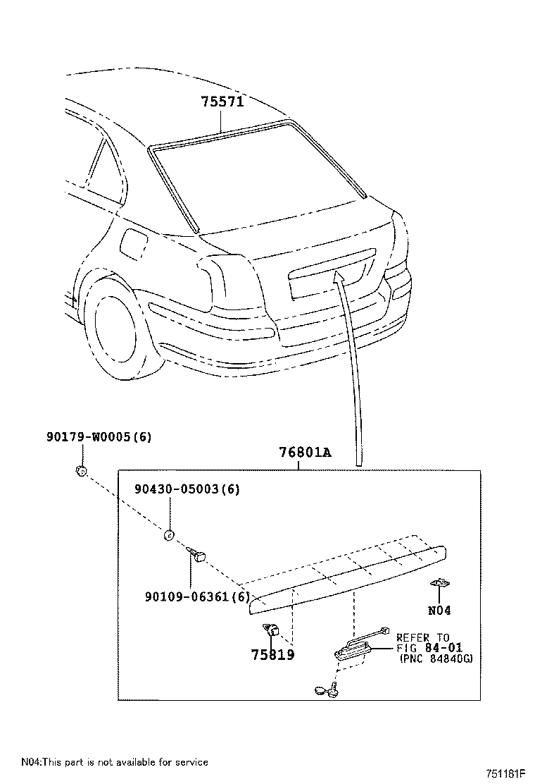  AVENSIS |  REAR MOULDING