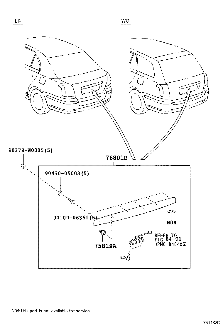  AVENSIS |  REAR MOULDING