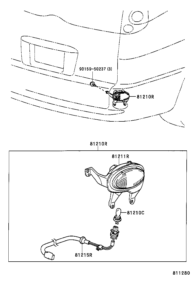  YARIS ECHO VERSO |  REAR FOG LAMP