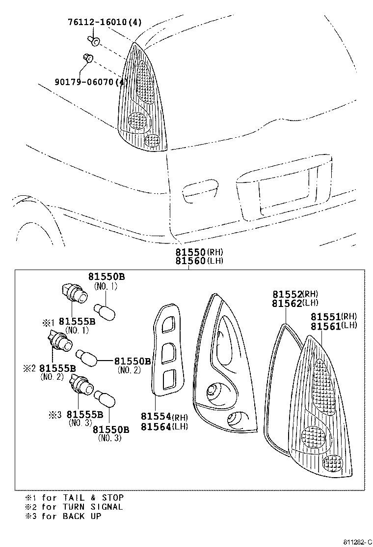  YARIS ECHO VERSO |  REAR COMBINATION LAMP