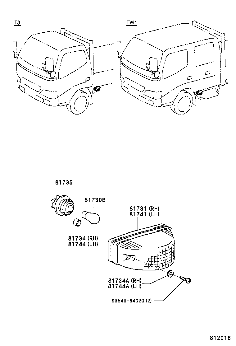  DYNA200 |  SIDE TURN SIGNAL LAMP OUTER MIRROR LAMP
