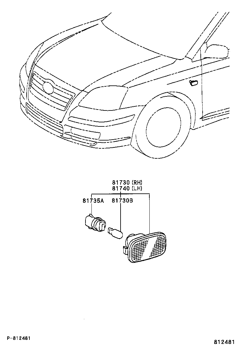  AVENSIS |  SIDE TURN SIGNAL LAMP OUTER MIRROR LAMP