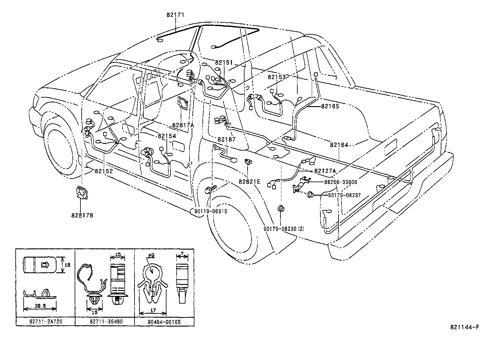  HILUX |  WIRING CLAMP