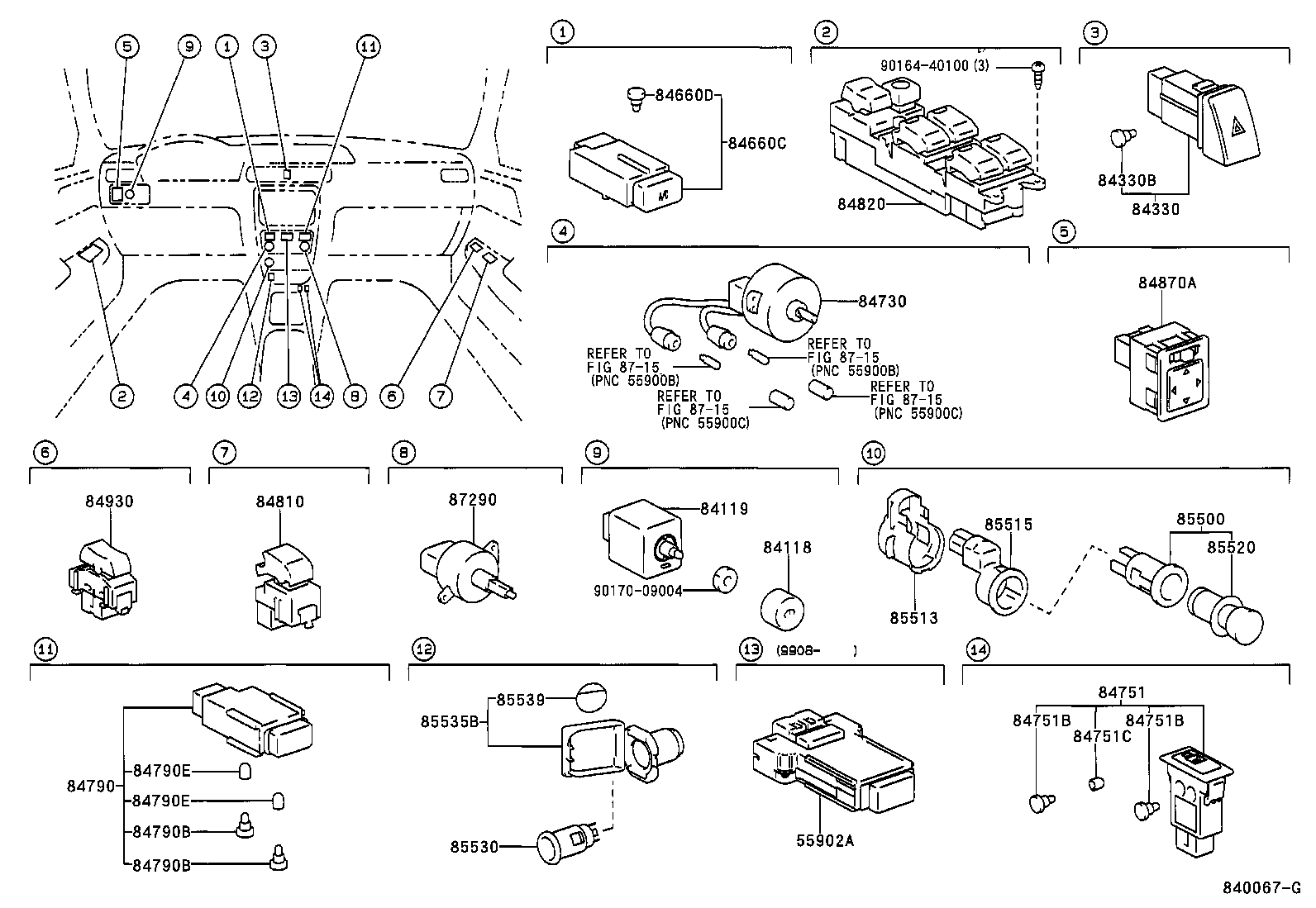  CAMRY JPP |  SWITCH RELAY COMPUTER