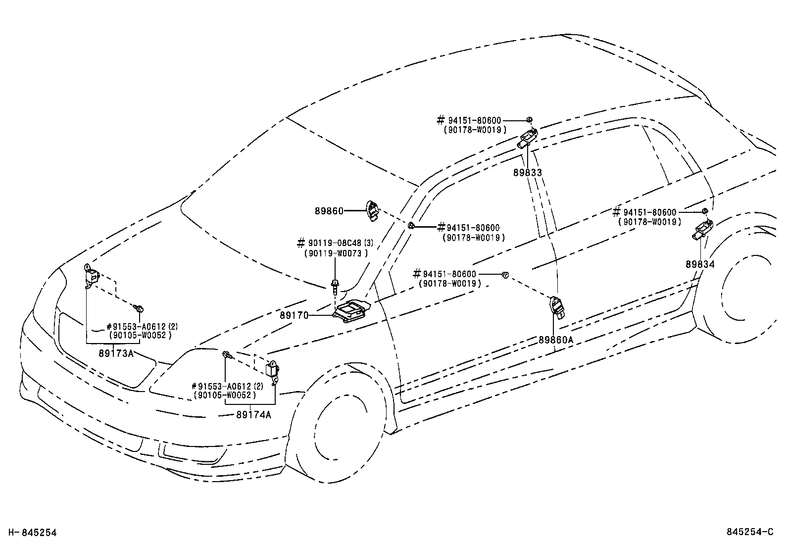 TOYOTA COROLLA HB UKPCDE120LDGMDXW ELECTRICAL AIR BAG Japan Parts EU