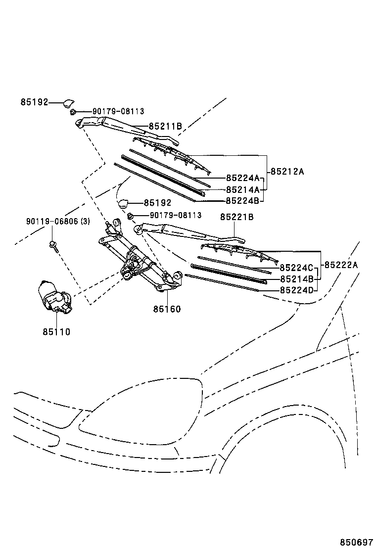  YARIS ECHO VERSO |  WINDSHIELD WIPER