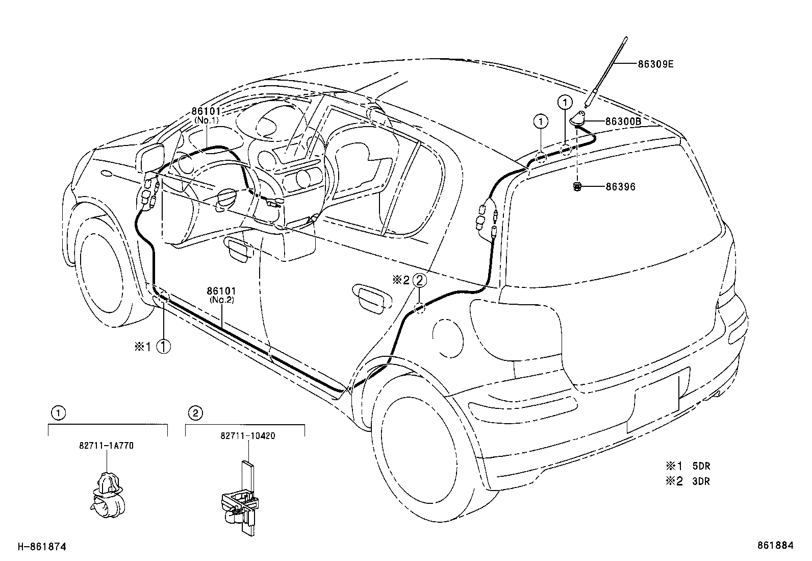  YARIS FRP |  ANTENNA