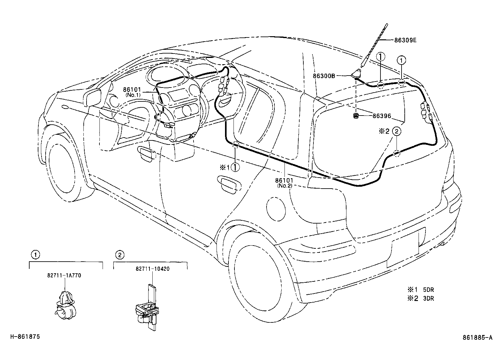  YARIS FRP |  ANTENNA