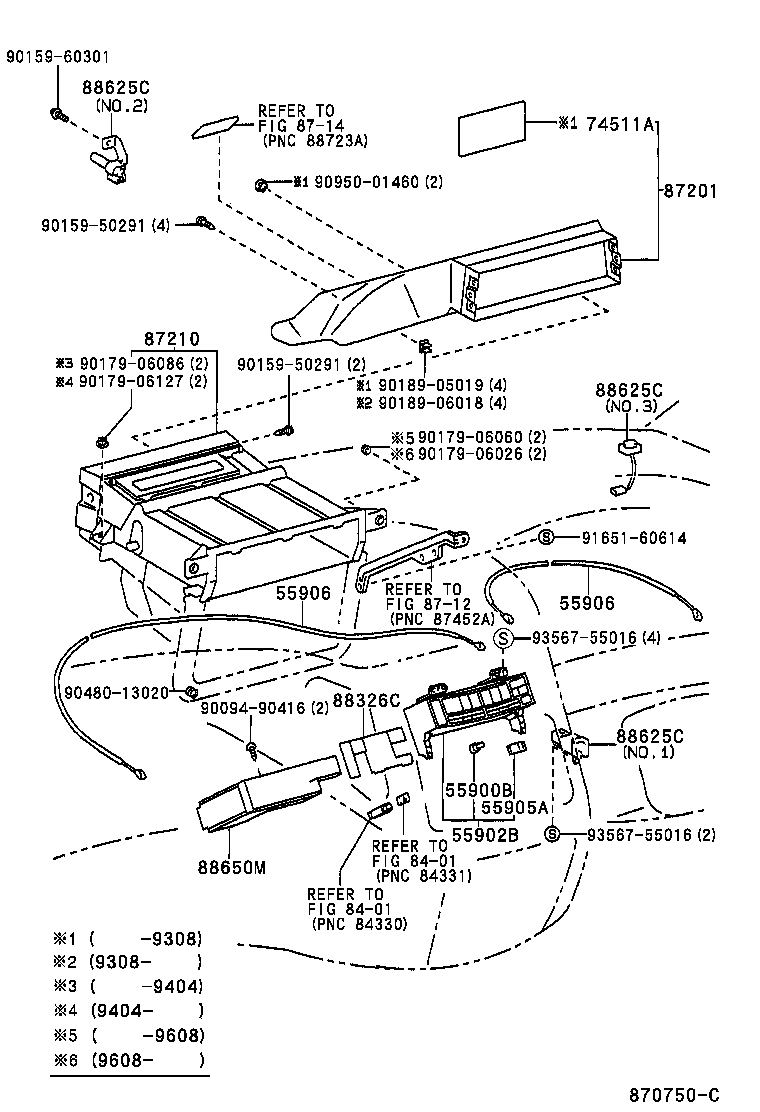 PREVIA |  HEATING AIR CONDITIONING CONTROL AIR DUCT