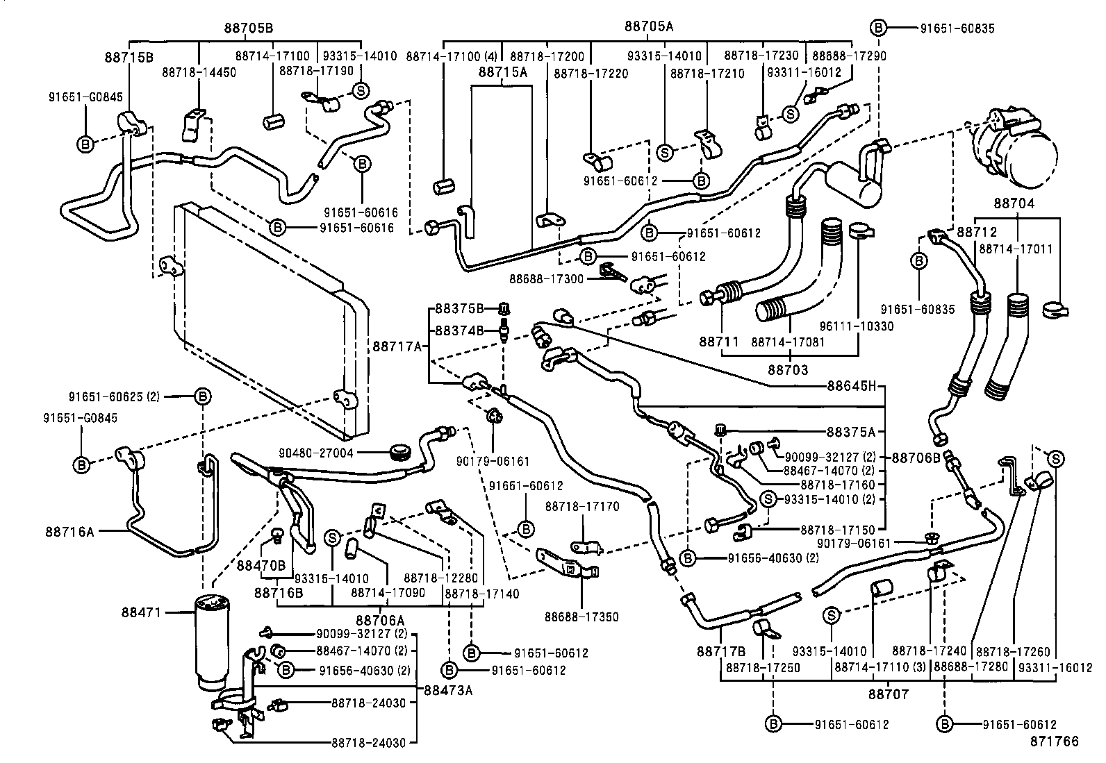  MR2 |  HEATING AIR CONDITIONING COOLER PIPING
