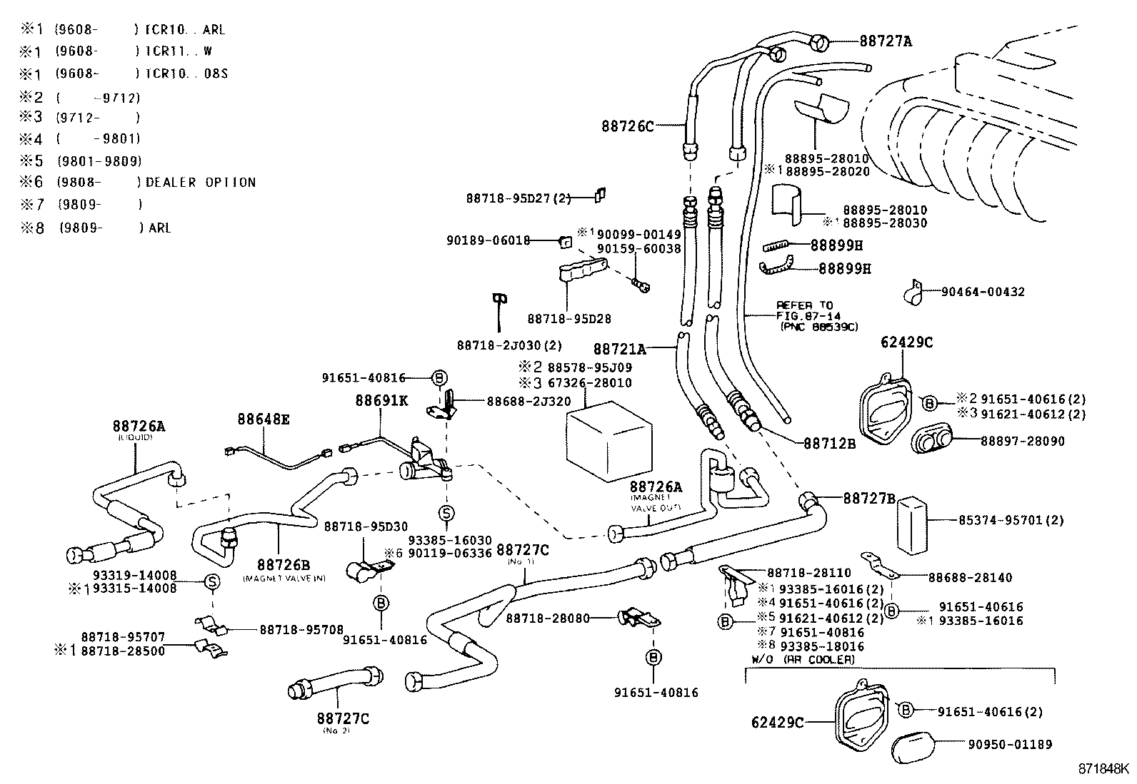  PREVIA |  HEATING AIR CONDITIONING COOLER PIPING