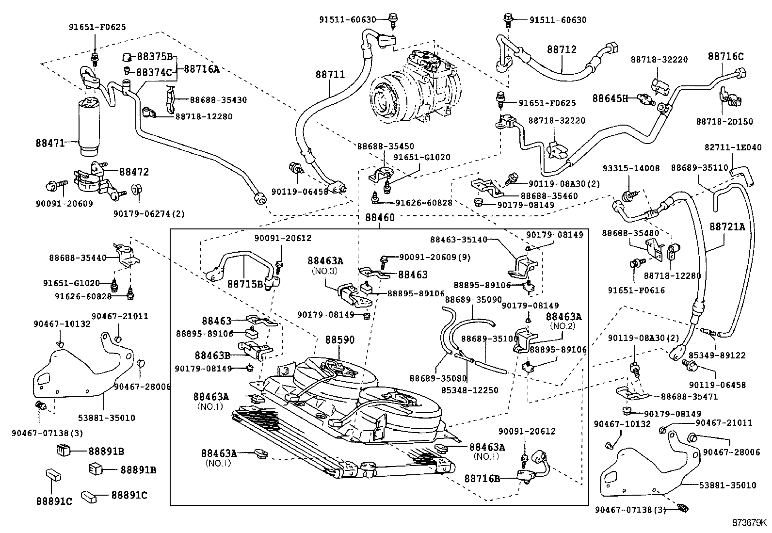  HILUX |  HEATING AIR CONDITIONING COOLER PIPING