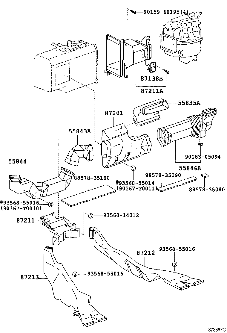 HILUX |  HEATING AIR CONDITIONING CONTROL AIR DUCT