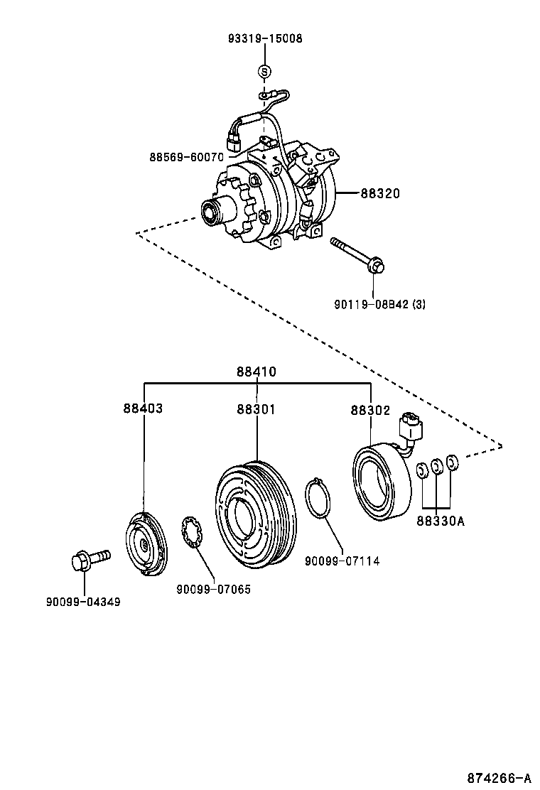  AVENSIS |  HEATING AIR CONDITIONING COMPRESSOR