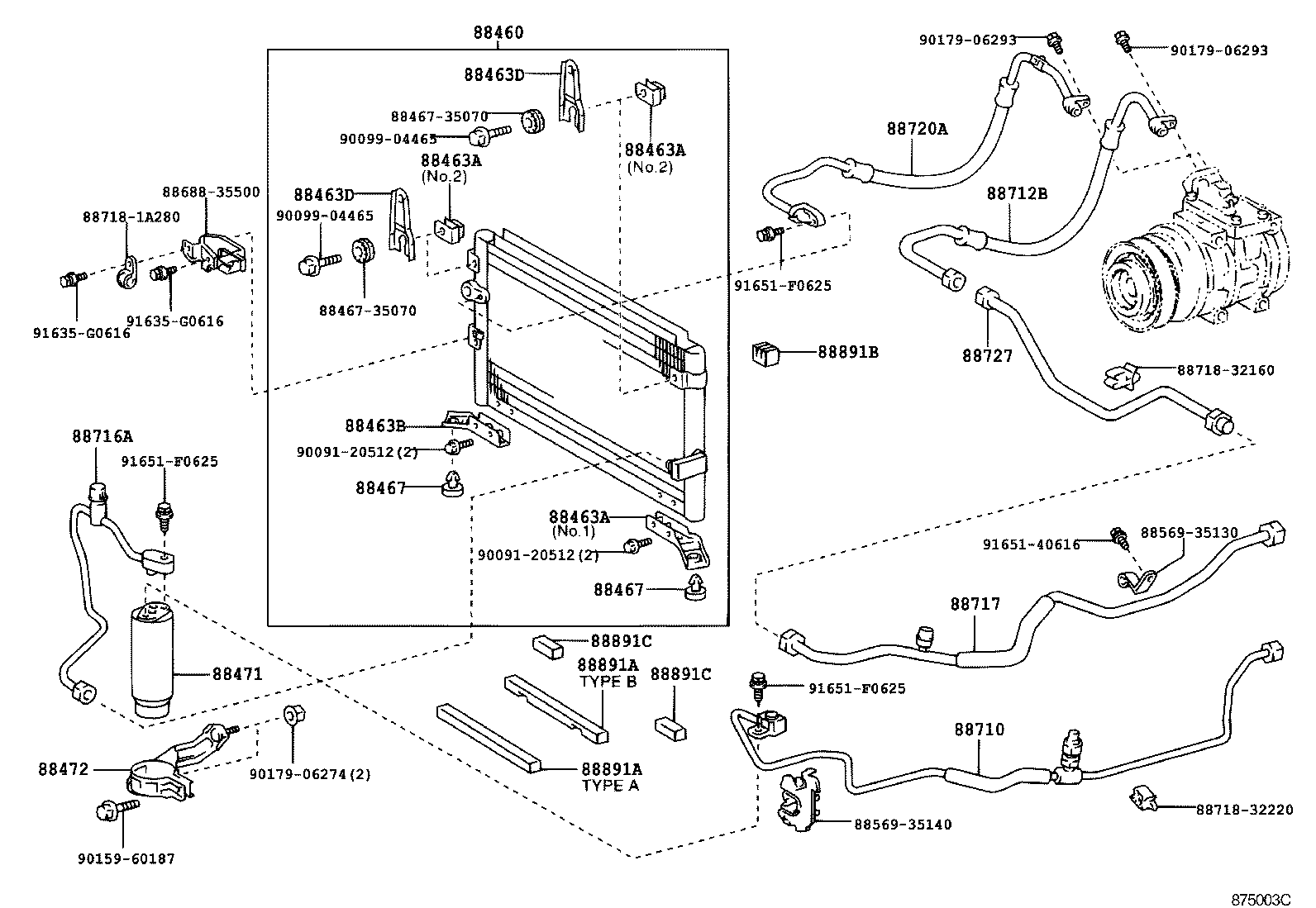  HILUX |  HEATING AIR CONDITIONING COOLER PIPING