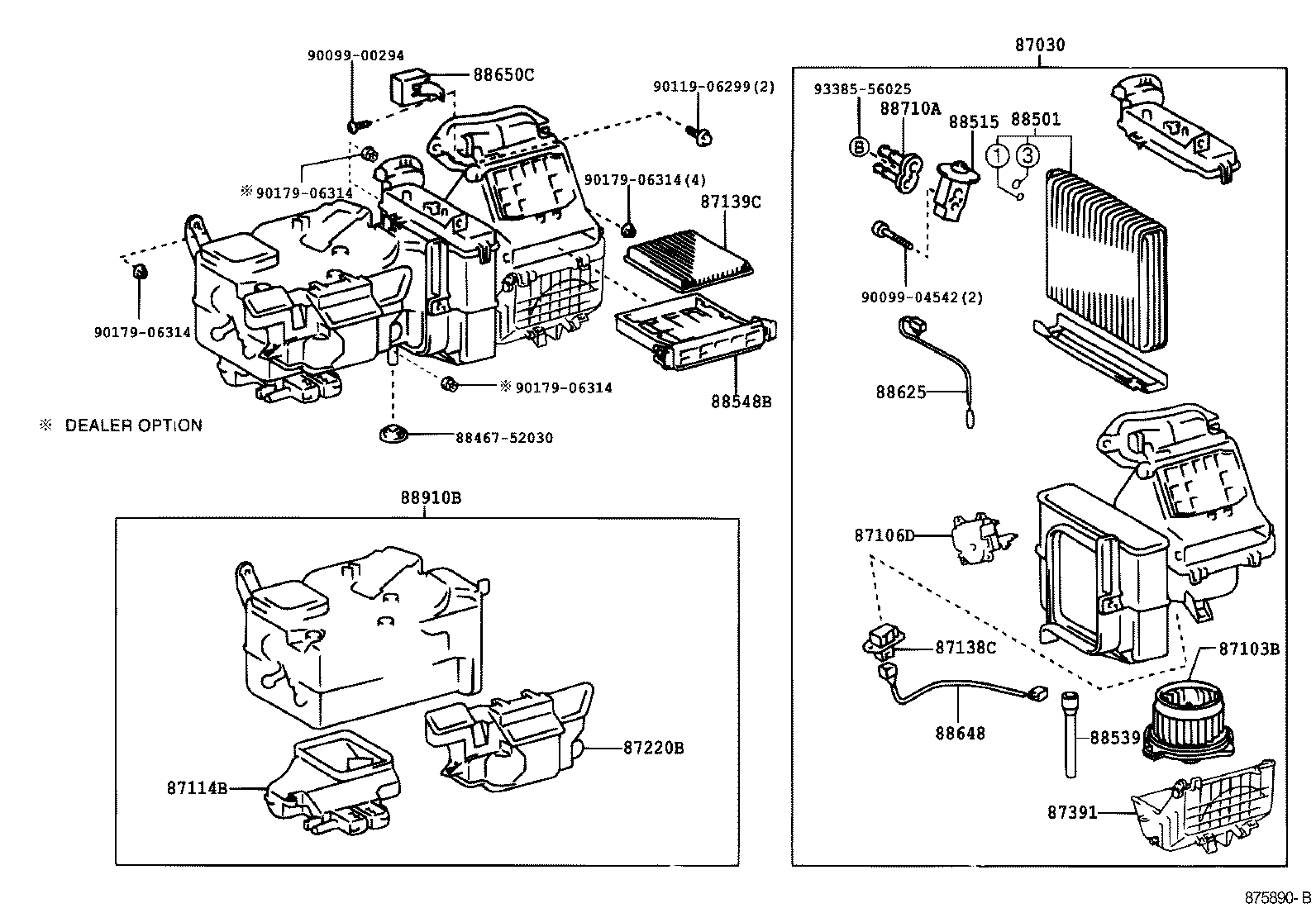  YARIS ECHO VERSO |  HEATING AIR CONDITIONING COOLER UNIT