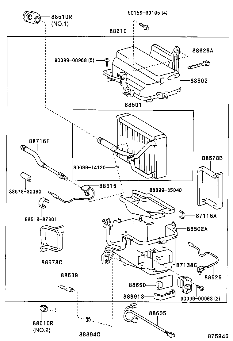  HILUX |  HEATING AIR CONDITIONING COOLER UNIT