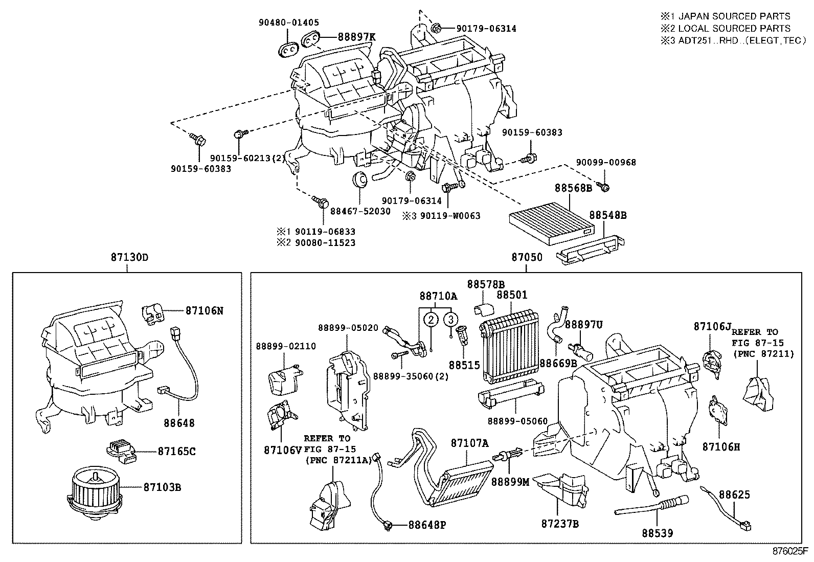  AVENSIS |  HEATING AIR CONDITIONING COOLER UNIT
