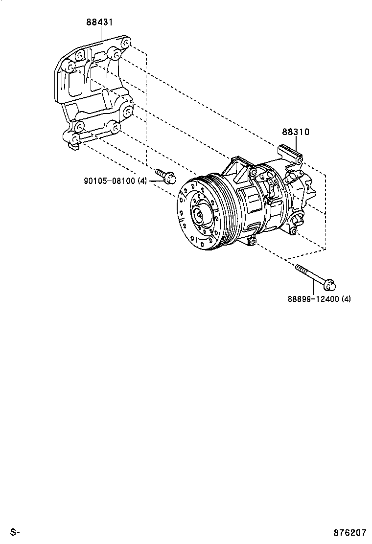  AVENSIS |  HEATING AIR CONDITIONING COMPRESSOR