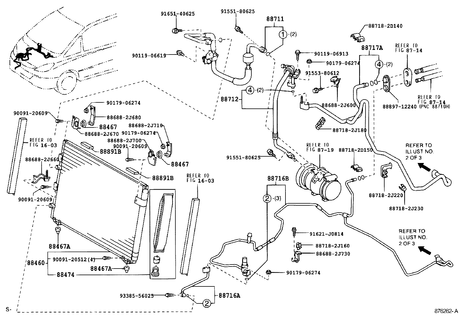  PREVIA TARAGO |  HEATING AIR CONDITIONING COOLER PIPING